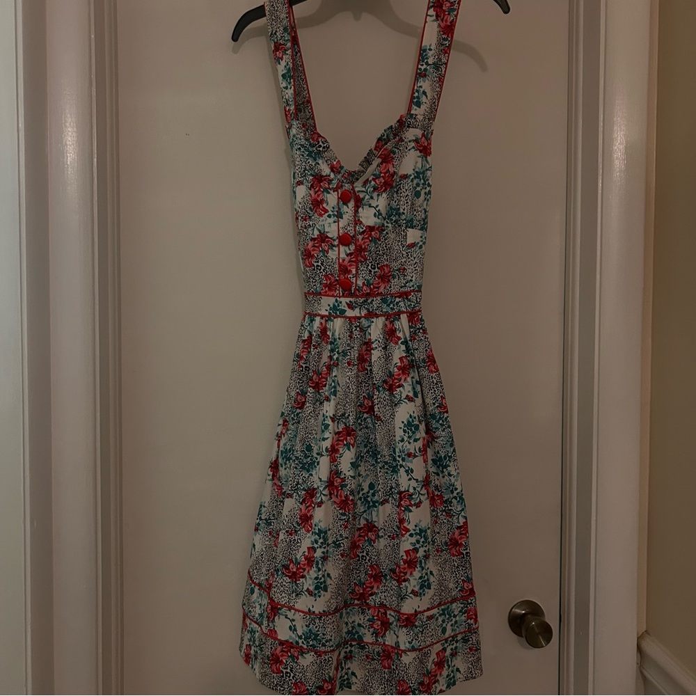 Voodoo Vixen Green and Red Dress